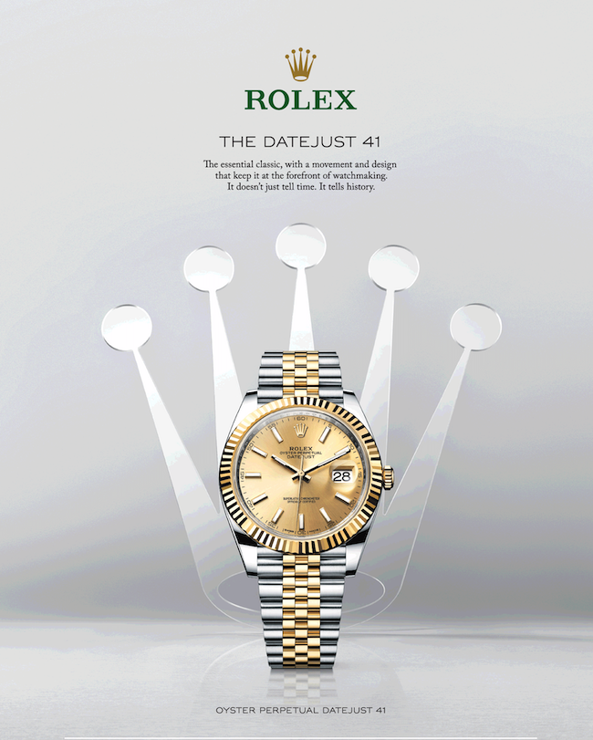 rolex watch ad